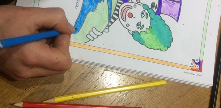Send us a coloured-in page photo coloured-in page sample